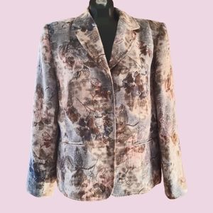 Lanalee Vtg Tapestry Floral Blazer Jacket